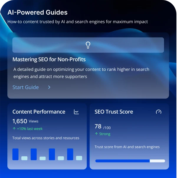 Nonprofit content strategy illustration for SEO and AI discoverability